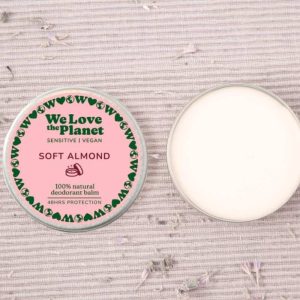 Desodorante en crema Soft Almond sin bicarbonato de We Love The Planet en lata de 35 g