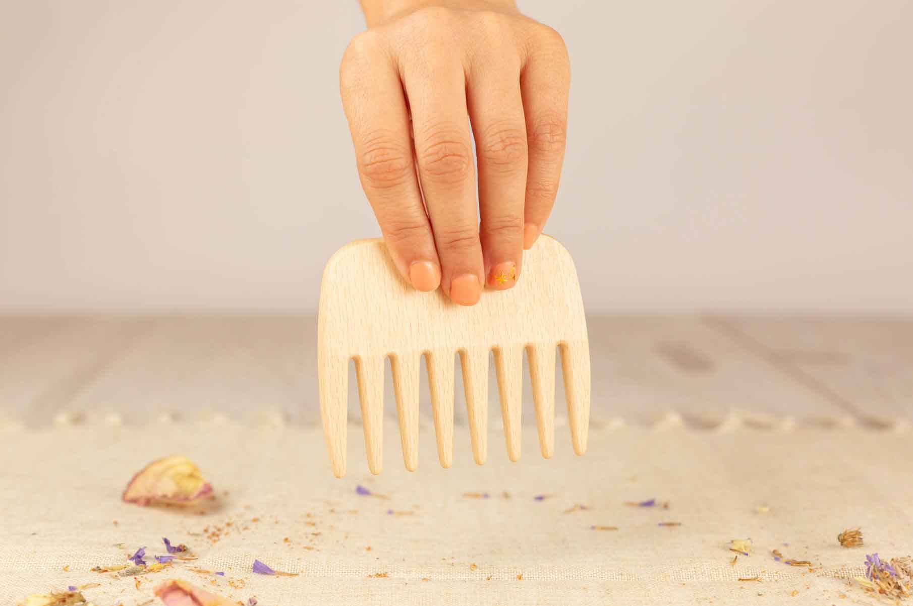 peine de madera pelo rizado de redecker