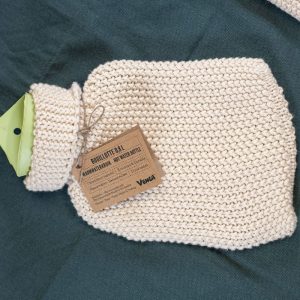 Bolsa de agua caliente ecológica con funda de algodón orgánico en dos tamaños
