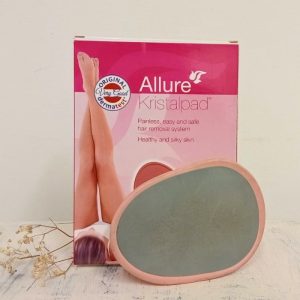Almohadilla depilatoria de cristales de amatista para una depilación (rasurado) y exfoliación profunda sin irritar la piel.