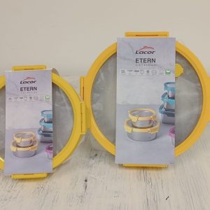 Tuppers Acero Inoxidable con Tapa de Vidrio LACOR REDONDO