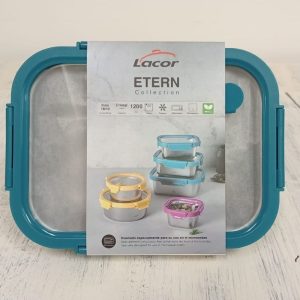 Tuppers Acero Inoxidable con Tapa de Vidrio RECTANGULAR LACOR